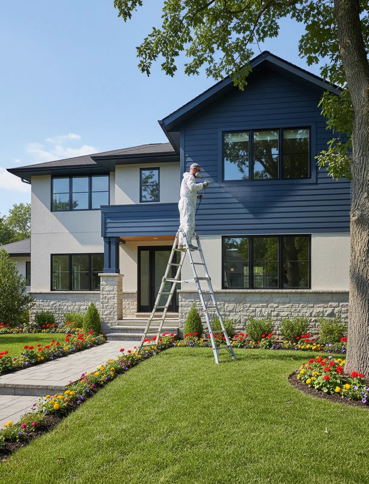 Home exterior with a fresh, durable paint finish