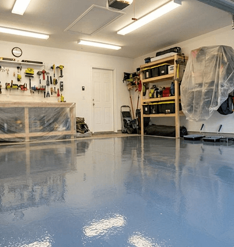 Concrete surface sealed with a protective weather-resistant coating